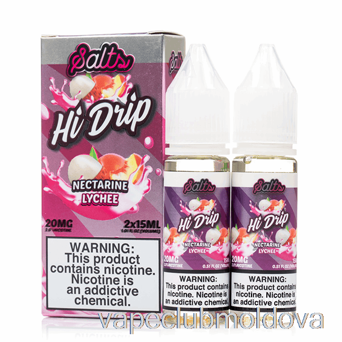Kit Vape Pod Nectarine Lychee - Saruri Hi-drip - 30ml 50mg